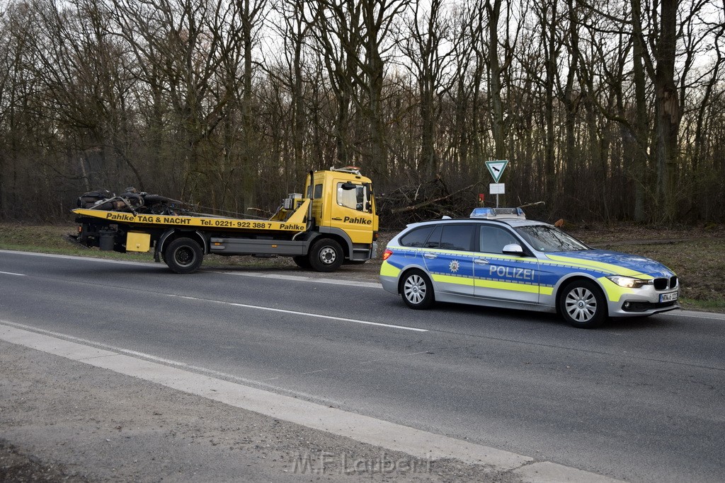 Schwerer VU Krad Fahrrad Koeln Porz Alte Koelnerstr P297.JPG - Miklos Laubert